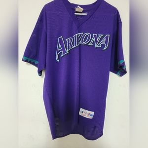 Majestic Throwback Purple/Green Mesh Arizona Diamondbacks Pullover Jersey
